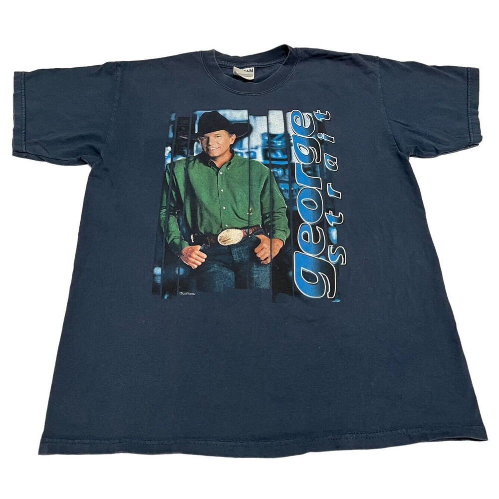 Vintage George Strait Rap Style Tour Shirt Country Music Festival VTG